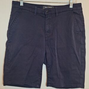 DU/ER DUER Shorts Mens Size 32 Blue Slim Fit 5 Pocket Stretch Casual Chino Khaki